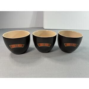 Baileys Espresso Cup Set of 3 Yours Mine Yours Black Ceramic Demitasse Cups